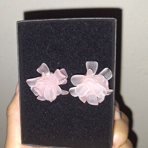 Pink Flower Earrings (box not included)